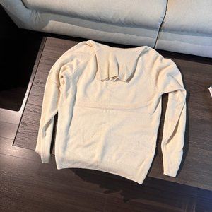 Club Monaco Cream Cashmere Turtleneck Sweater, L, Men's